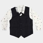 Boys White Cotton Shirt, White, small