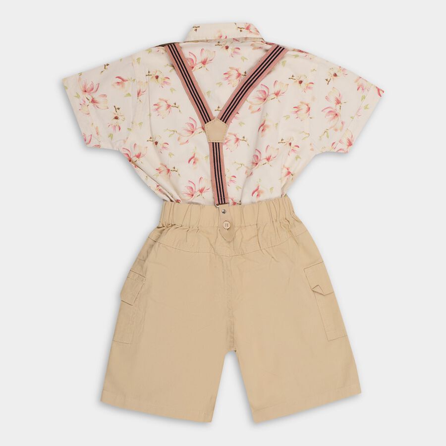 Boys'100% Cotton Woven Baba Suit, Off White, large image number null