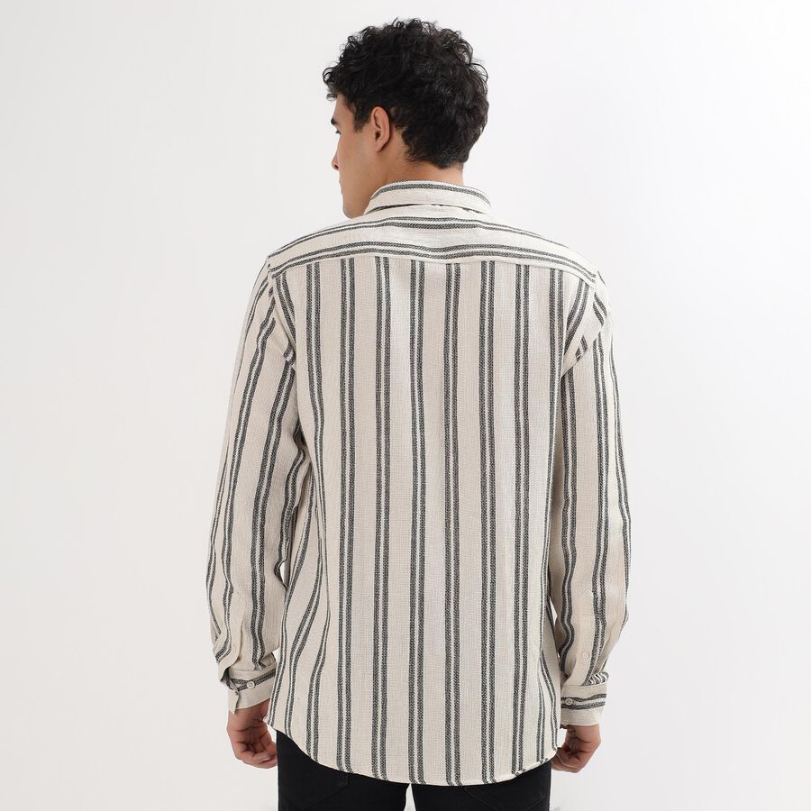 Men's 100% Cotton Casual Shirt , Off White, large image number null