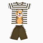 Boys' 100% Cotton Knit Baba Suit, Olive, small image number null