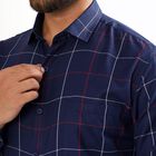 Men's Deep Midnight Navy Blue Full Sleeve Classic Formal Shirt, Navy Blue, small image number null