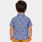 Infants Royal Blue Cotton Half Sleeve Classic Collar Casual Shirt, रॉयल ब्लू, small