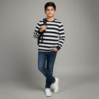 Boys' Deep Midnight Navy Crew Neck Casual T-Shirt, Navy Blue, small image number null