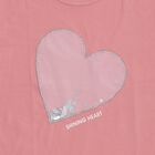 Girls Light Pink Cotton Round Neck Casual T-Shirt, हल्का गुलाबी, small image number null