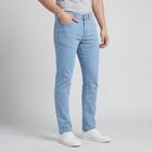 Men's Blue Slim Fit Washed Jeans, हल्का नीला, small