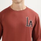 Men's Rust Crew Neck Casual Sweatshirt, Rust, small image number null