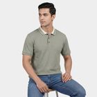 Men's Light Green Polo Collar Classic T-Shirt, Light Green, small
