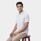 Men's White Spread Collar Classic Shirt, White, small