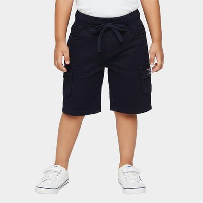 Boys' Navy Blue Regular Fit Cargo Cotton Jamaican