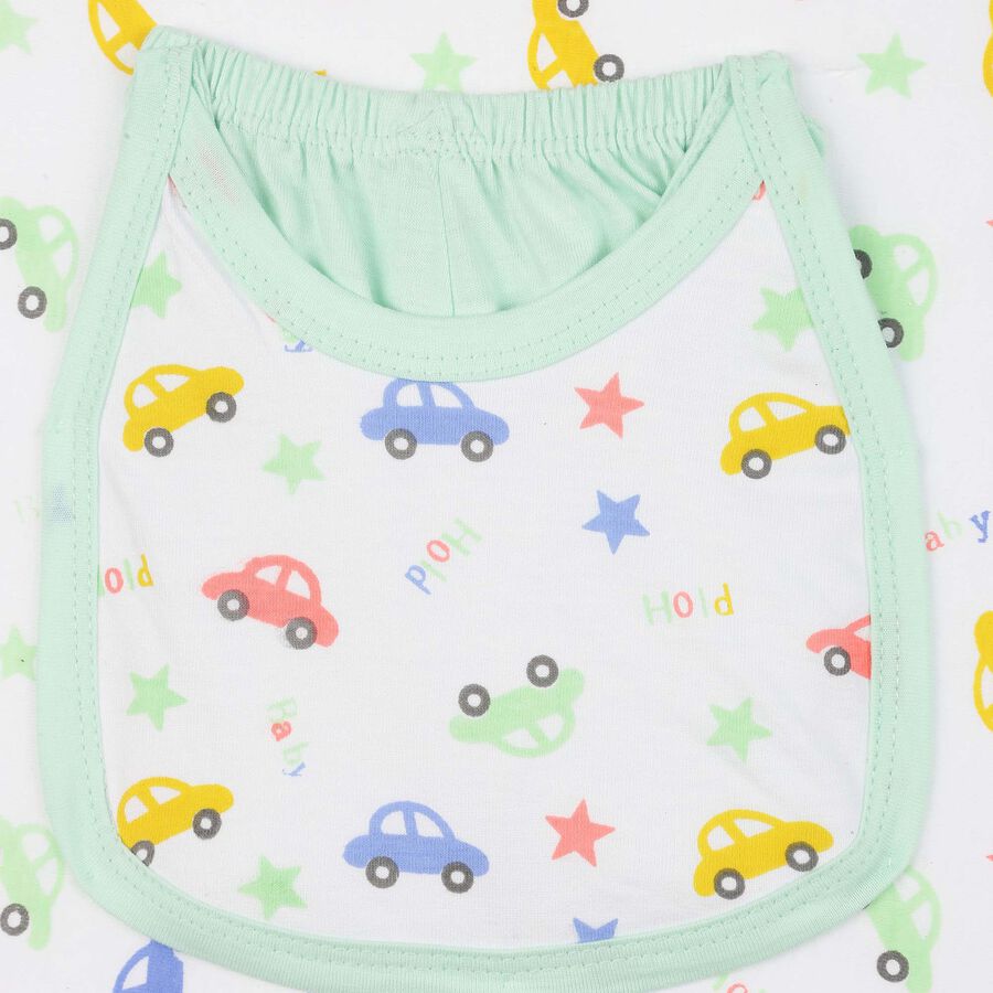 Infants Cotton Printed Baby Gift Set, Light Green, large image number null