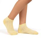 Girls' Light Yellow Regular Fit Textured Ankle-Length Socks, Yellow, small image number null