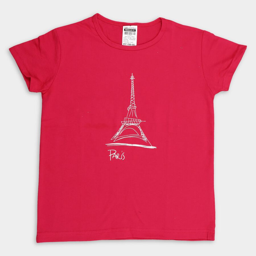 Girls' T-Shirt, Fuchsia, large image number null