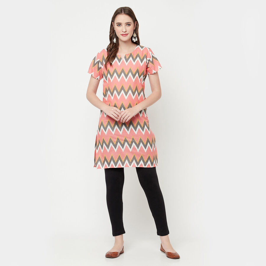 Solid Ankle Length Churidar, Black, large image number null
