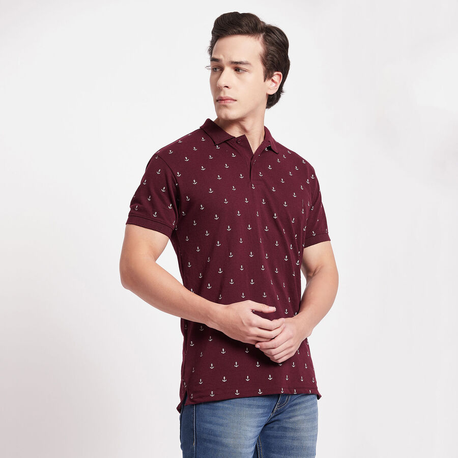 All Over Print Polo Shirt, वाइन, large image number null