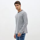 Men's Navy Blue Crew Neck Printed T-Shirt, नेवी ब्लू, small image number null