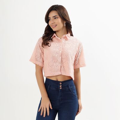 Girls Light Pink Classic Casual Shirt