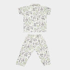 Boys All Over Print Night Suit, White, small image number null