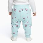 Infants Light Aqua Blue Floral Printed Cotton Pyjama, Light Green, small