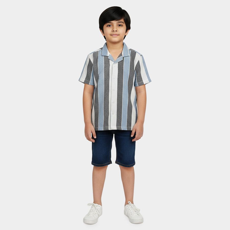 Boys' Casual Shirt, नेवी ब्लू, large