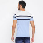 Stripes Round Neck T-Shirt, Light Blue, small image number null
