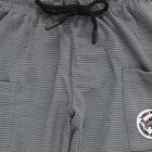 Boys' Muted Charcoal Grey Striped Drawstring Pyjama, टील ब्लू, small image number null