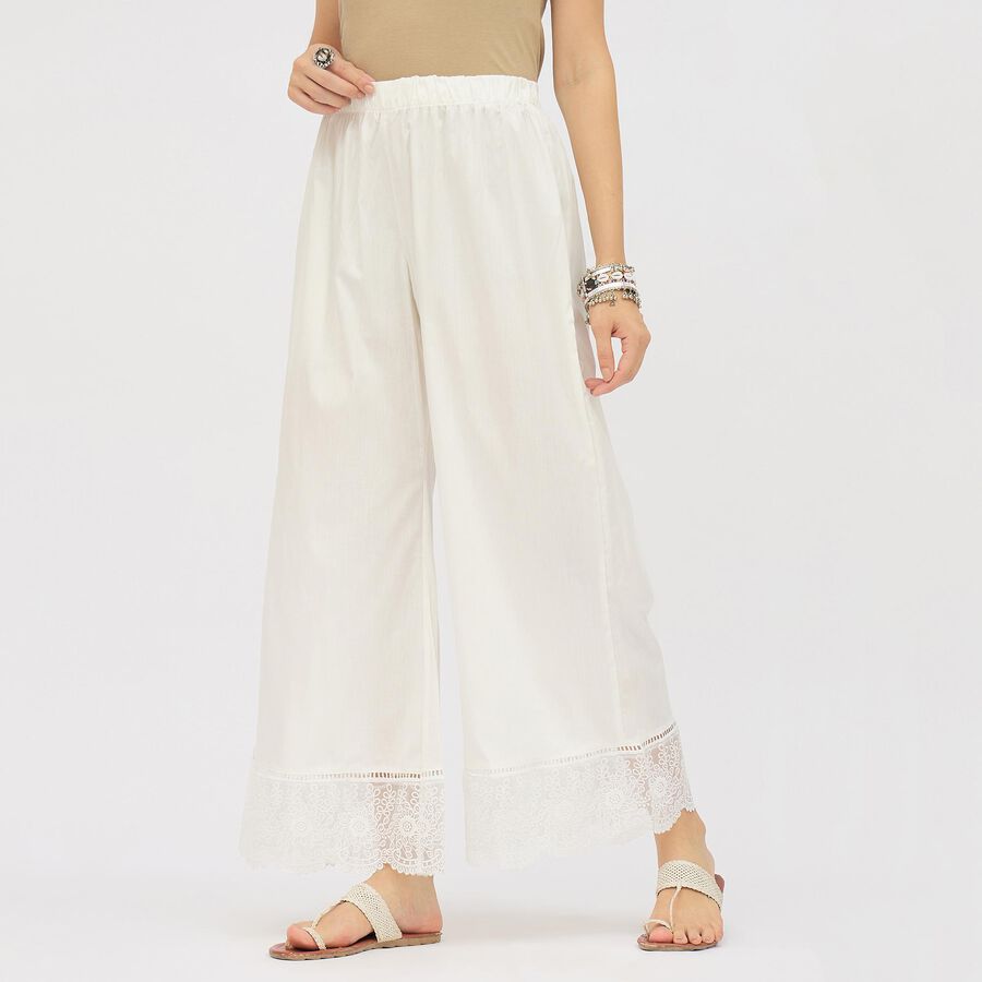 Ladies' Palazzos, Off White, large image number null