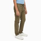 Boys Olive Green Regular Fit Drawstring Trousers, Olive, small image number null