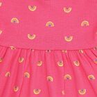 Infant Girl Bright Pink Cotton Round Neck Casual Shorts Set, Pink, small image number null