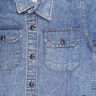 Boys' Casual Shirt, Mid Blue, small image number null