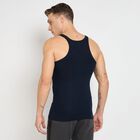 Men's 100% Cotton Gym T-Shirt, Navy Blue, small