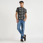 Men's 100% Cotton Round Neck Half Sleeves T-Shirt, काला, small image number null