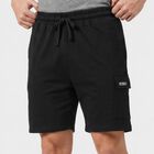 Men's Black Regular Fit Cargo Bermuda Shorts, Black, small