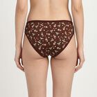 Women's Brown Regular Fit Floral Panty, Brown, small