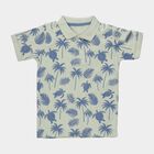 Boys Light Green Cotton Polo Neck Casual T-Shirt, Light Green, small
