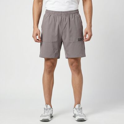 Men's Light Grey Regular Fit Casual Shorts