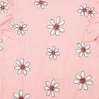Girls Pink Cotton Round Neck Regular T-Shirt, Pink, small