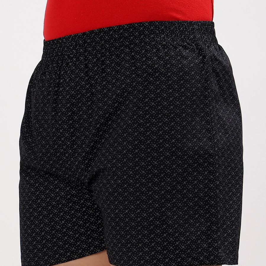 Men's 100% Cotton Boxers, Black, large image number null