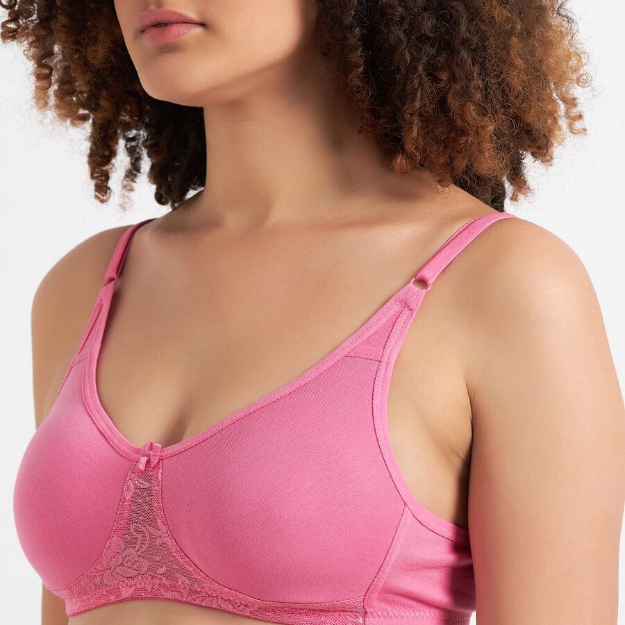 Ladies' Non-Padded Bra, Pink, large image number null