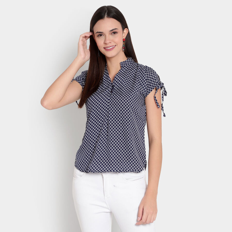 Checks Shirt, Navy Blue, large image number null