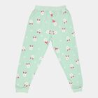 Girls Printed Pyjama, Light Green, small image number null