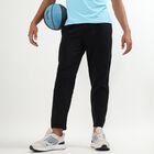 Women's Jet Black Regular Fit Cut And Sew Track Pants, काला, small image number null