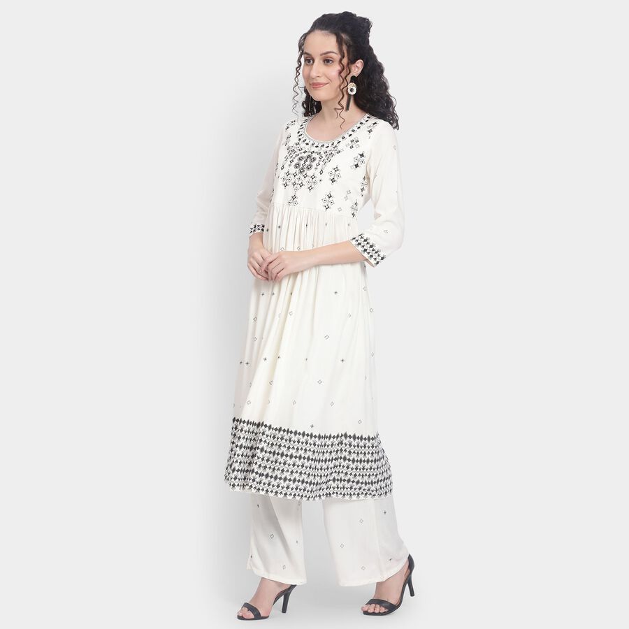 Ladies' Kurta Pyjama Set, Black, large image number null