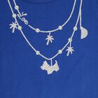 Girls' 100% Cotton T-Shirt , मध्यम नीला, small image number null