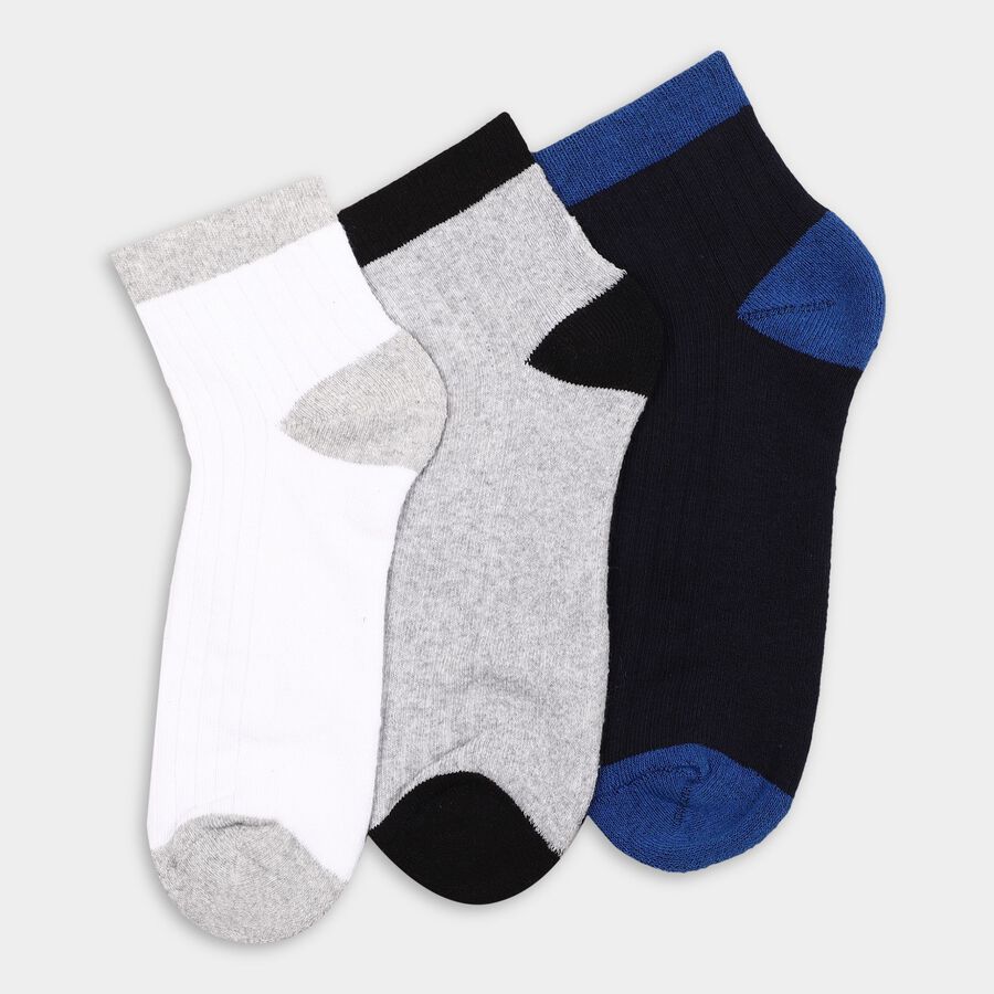 Men's Socks (Pack of 3), नेवी ब्लू, large