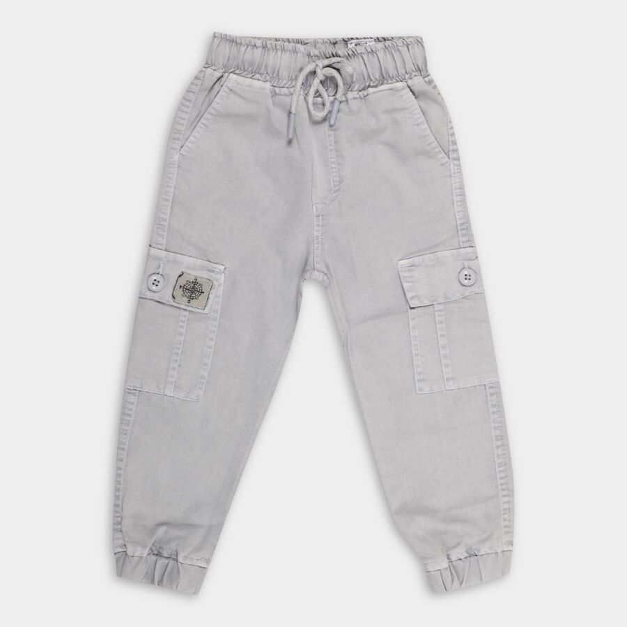 Boys' Trousers, Light Grey, large image number null