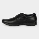 Men's Black Lace-Up Derby Formal Shoes, काला, small