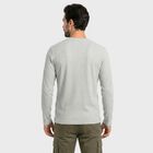 Men Grey Round Neck Regular T-Shirt, मिश्रित हल्का ग्रे, small