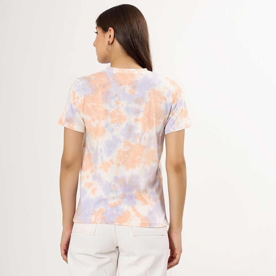Ladies' 100% Cotton Round Neck T-Shirt , Off White, large image number null