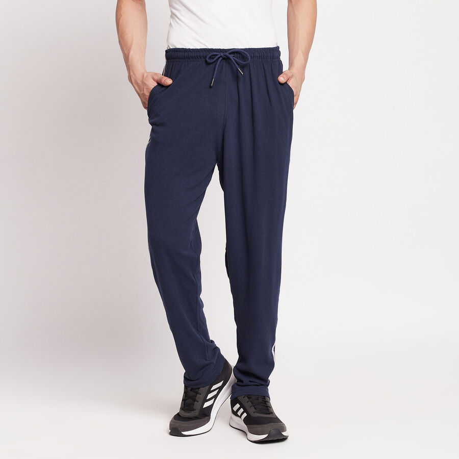 Solid Track Pants, Navy Blue, large image number null