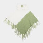 Girls' Green High Neck Colorblock Pullover, हल्का हरा, small